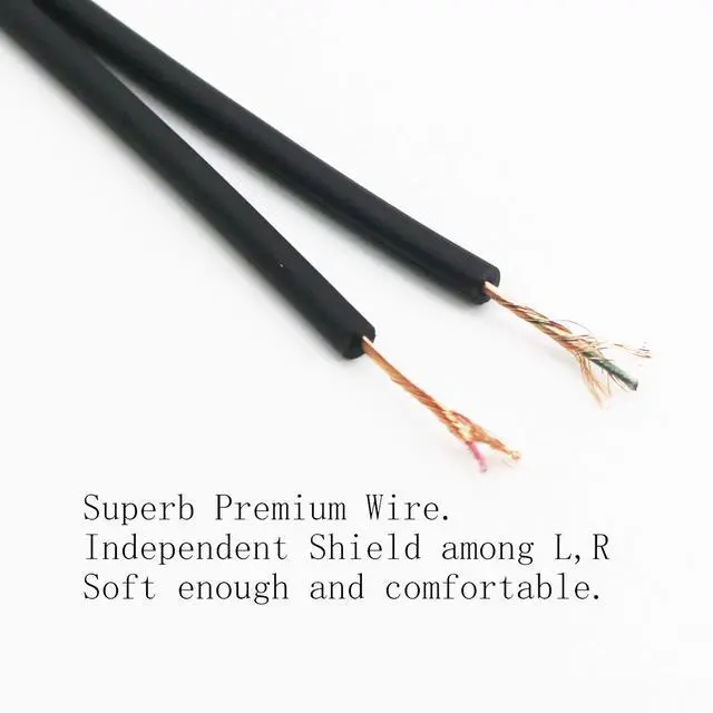 Alt view image 2 of 7 - Replacement Audio Upgrade Cable Compatible with Sennheiser HD650, HD600, HD580, HD660S, HD660S2, HD58X, HD565, HD545, HD535, HD525, Massdrop HD6XX Headphones 2meters/6.6feet