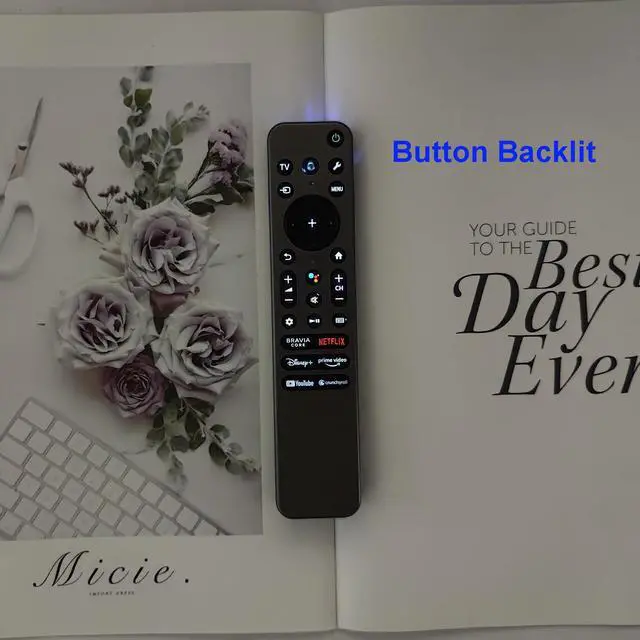 Alt view image 3 of 7 - RMF-TX910U Voice Backlit Replacement TV Remote Control Compatible for Most Sony 2023 TVs