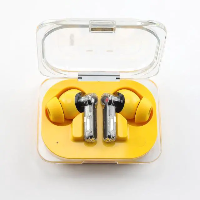 Alt view image 3 of 4 - Replacement Foam Ear Tips for Nothing Ear/CMF Buds Earbuds | Compatible with Nothing Ear / Nothing Ear (a) / CMF Buds Pro 2 / CMF Buds 2 Plus / CMF Buds 2a, 3 Pairs (S/M/L, Yellow)