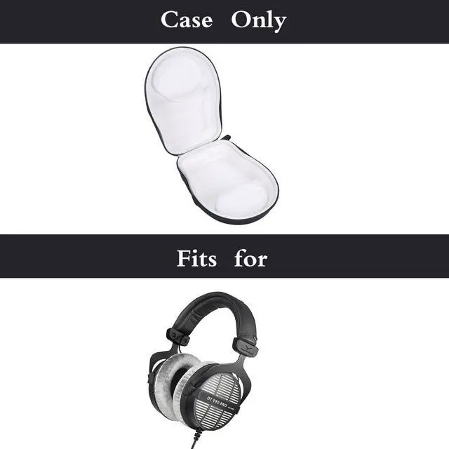 Alt view image 7 of 7 - Hard Portable Case Compatible with Beyerdynamic DT 990 PRO/DT 770 PRO Open Studio Headphone, Case Only (Grey)