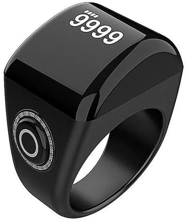 Alt view image 2 of 7 - Smart Tasbih Zikr Ring with Digital Azan Alarm Clock,Muslim Finger Counter,Ring Counter,Ring Counter,tasbeeh Counter,Ideal Ramadan Gift(22mm)