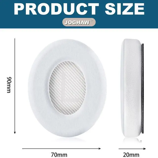 Alt view image 5 of 6 - Full Cooling Gel Replacement Earpads for Bose QuietComfort QC35 Headphones Ear Pads Cushions with Breathable Ice Silk Fabric, High-Density Noise Cancelling Foam - White