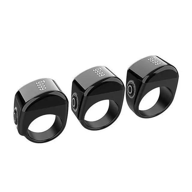 Alt view image 4 of 7 - Smart Tasbih Zikr Ring with Digital Azan Alarm Clock,Muslim Finger Counter,Ring Counter,Ring Counter,tasbeeh Counter,Ideal Ramadan Gift(22mm)