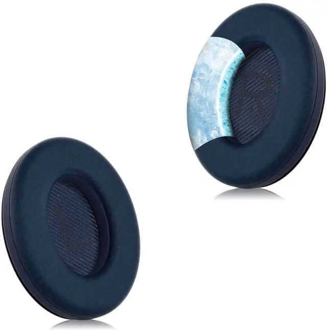 Main image of Full Cooling Gel Replacement Earpads for Bose QuietComfort QC35 Headphones Ear Pads Cushions with Breathable Ice Silk Fabric, High-Density Noise Cancelling Foam - Blue
