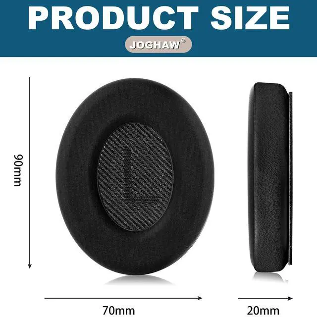 Alt view image 5 of 6 - Full Cooling Gel Replacement Earpads for Bose QuietComfort QC35 Headphones Ear Pads Cushions with Breathable Ice Silk Fabric, High-Density Noise Cancelling Foam - Black