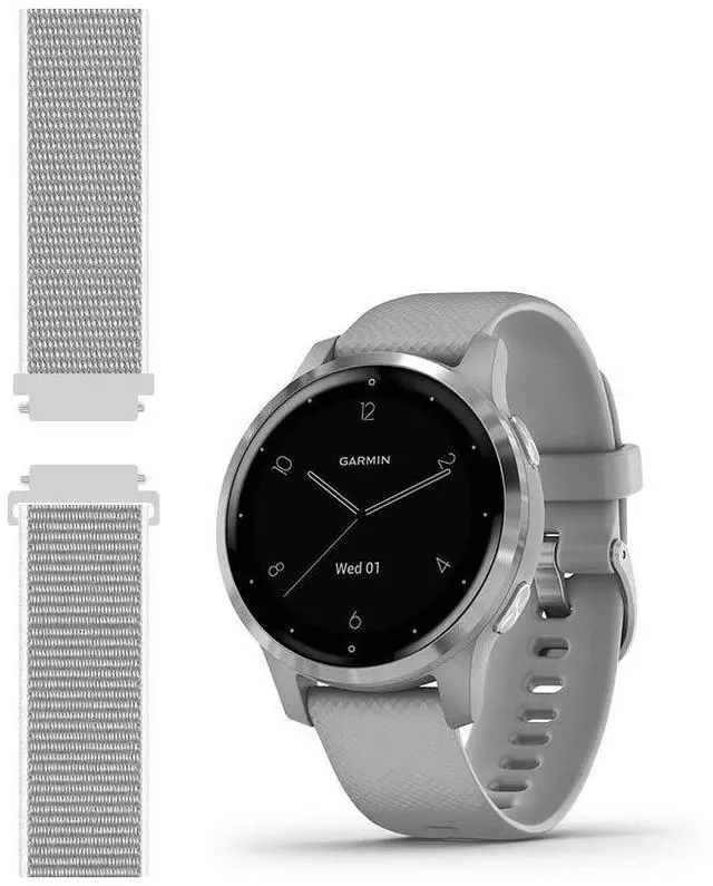 Main image of Sport Mesh Strap Compatible with Garmin vivoactive 4S/Venu 2S Smartwatch Replacement Woven Nylon Wristband Quick Release 18mm