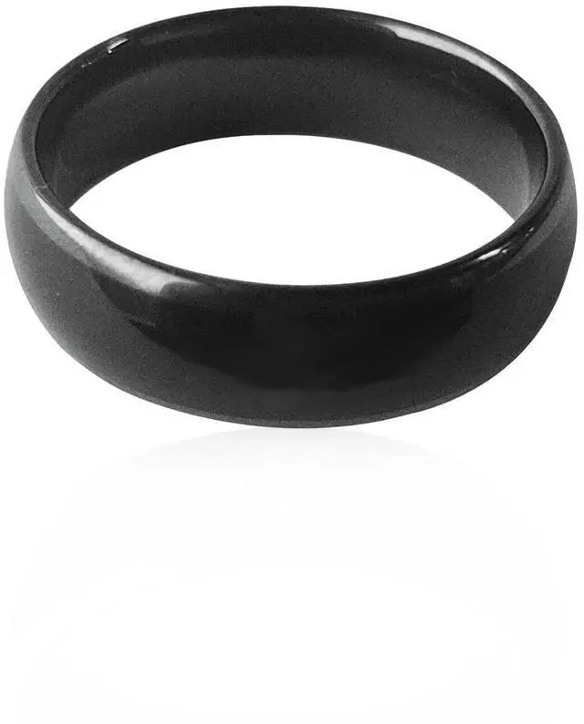 Main image of Waterproof Ceramic NFC Ring, NFC Forum Type 2 215 496 Bytes Chip Universal for Mobile Phone, All-Round Sensing Technology Wearable Smart Ring, Fasion Ring for Men or Women (7#, Black)