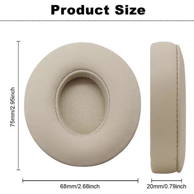 Alt view image 2 of 7 - Replacement Ear Pads for Beats Solo 3, Ear Cushions for Beats Solo 2 & Solo 3 Wireless/Wired Headphones, Replacement Ear Pads Cushion Cover Comfortable Durable Cushion (Pink)