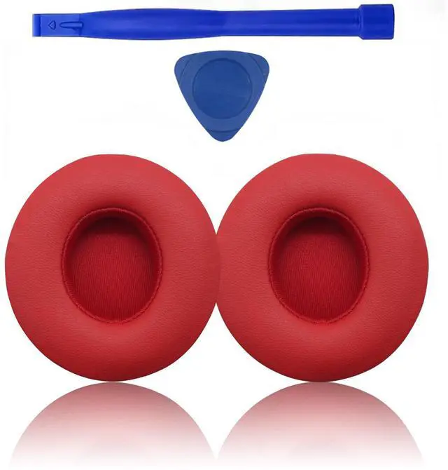 Main image of Replacement Ear Pads for Beats Solo 3, Ear Cushions for Beats Solo 2 & Solo 3 Wireless/Wired Headphones, Replacement Ear Pads Cushion Cover Comfortable Durable Cushion (Red)
