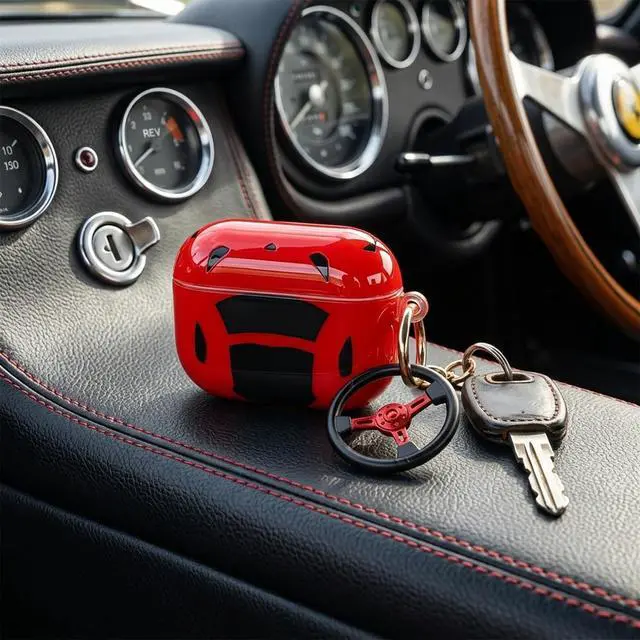 Alt view image 3 of 6 - Cool Racing Car Case for AirPods pro 3, Funny Cover for Teen Boys (Track Red,AirPods Pro 3(2025))