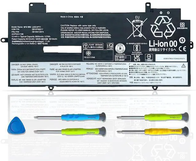 Main image of 57Wh L20C4P71 L20M4P71 Laptop Battery Compatible with Lenovo ThinkPad X1 Carbon 9th 10th Gen X1 Yoga 6th 7th Gen 2021 Series 5B10W13974 SB10T83216 L20D4P71 SB10T83218 SB10T83217