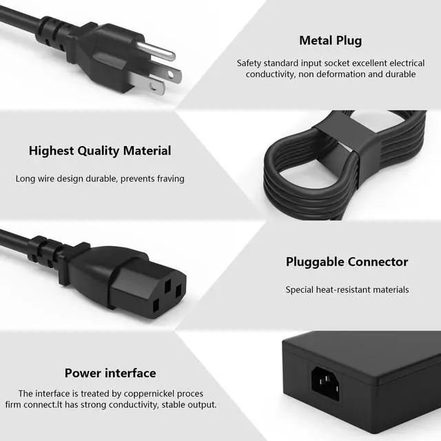 Alt view image 3 of 7 - 280W AC Charger Fit for Asus ROG ADP-280EB B ADP-280EB F | 20V 14A Laptop Power Supply Adapter for ROG Strix Scar, Zephyrus, TUF Gaming Laptop, 6.0×3.7mm Connector
