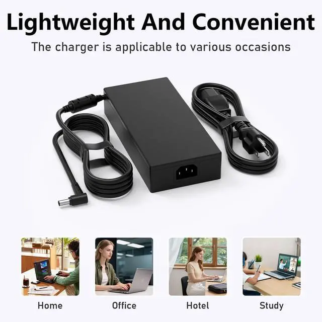Alt view image 6 of 7 - 280W AC Charger Fit for Asus ROG ADP-280EB B ADP-280EB F | 20V 14A Laptop Power Supply Adapter for ROG Strix Scar, Zephyrus, TUF Gaming Laptop, 6.0×3.7mm Connector