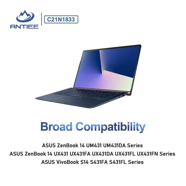 Alt view image 6 of 6 - C21N1833 Battery for Asus VivoBook S14 & ZenBook 14 | for Asus VivoBook S14 S431/S431F/FA/FL ZenBook 14 UM431/UM431D/DA UX431/UX431F/DA/FL/FN/FA, AM006T, X431FA/FL, S431FA-EB159T