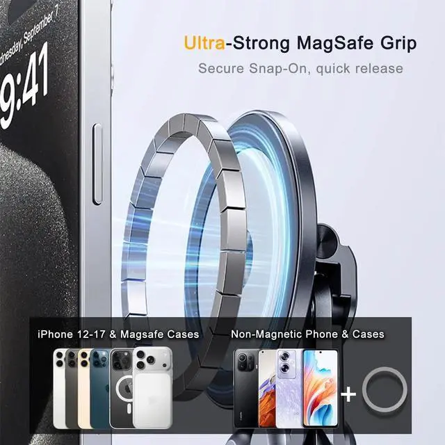 Alt view image 4 of 6 - 4-in-1 Laptop Stand, Magnetic Phone Tripod Holder, Adjustable Aluminum, Gray