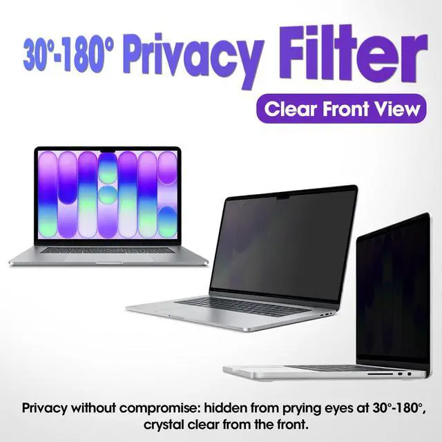 Alt view image 4 of 7 - Magnetic Privacy Screen for MacBook Air 15 inch (2023-2026, M2-M5), Thin Removable Shield Anti-Glare, Washable Filter for Cafe & Library Use