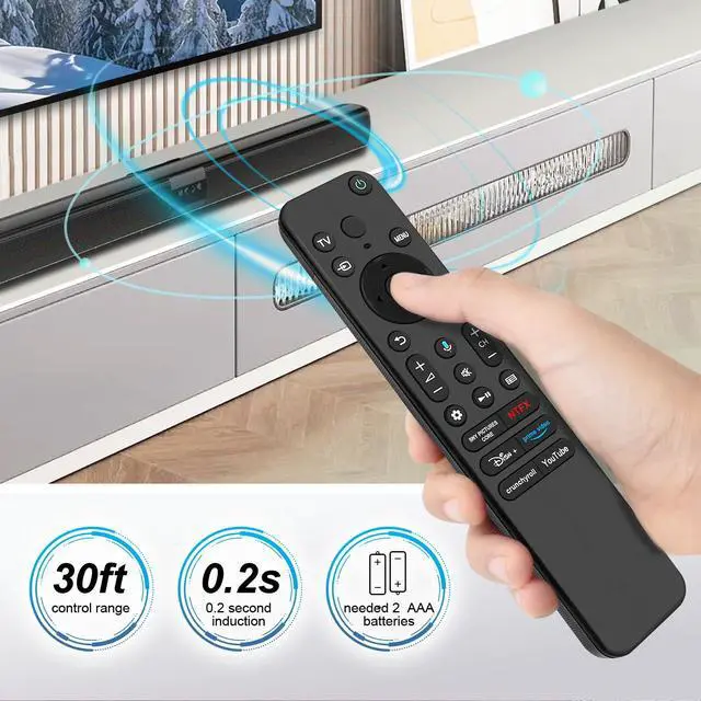 Alt view image 5 of 7 - RMF-TX820U Replace Voice Remote w Backlight fit for Sony BRAVIA 3 Smart TV | K-43S30 K-75S30 K-75XR70 K-85S30 K-85XR70 K-43XR70 K-50S30 K-50XR70 K-55S30 K-55XR70 K-65S30 RMF-TX920U