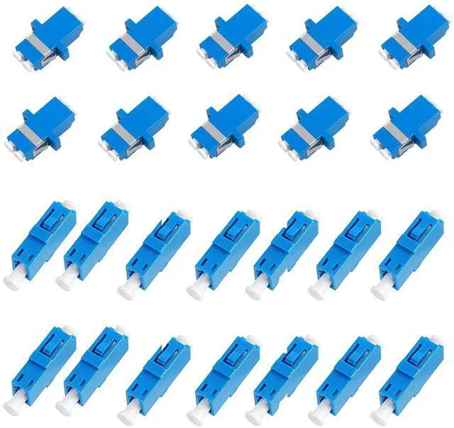 Main image of 24 Pack LC Singlemode Fiber Optic Coupler Fiber Optic Cable Adapter - 10 PC LC to LC Duplex Singlemode & 14 PC LC-LC Simplex Singlemode