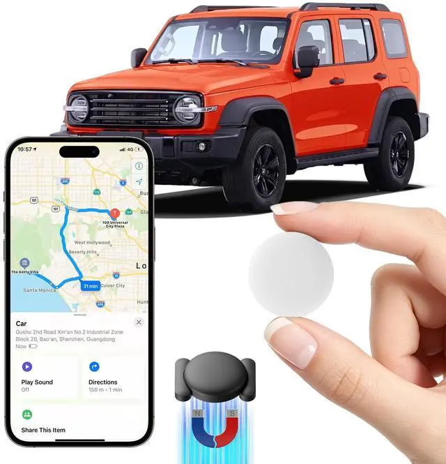 Main image of GPS Tracker for Vehicles, Real Time MINI Tracking Devices for Cars Hidden, Magnetic Tracker Device for Vehicles Work with Find My (iOS Only), No Monthly Fee, Waterproof
