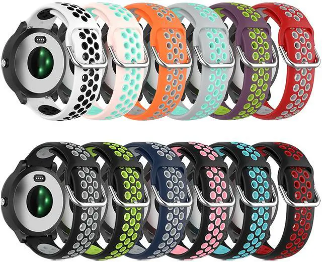 Main image of Breathable Band for Garmin Vivoactive 6/5/3, Soft Silicone Band Replacement for Garmin Venu Sq 2/Venu 2 Plus/Forerunner 55/Forerunner 165/Vivomove Sport/Vivomove Trend/Approach S40 S42 S12