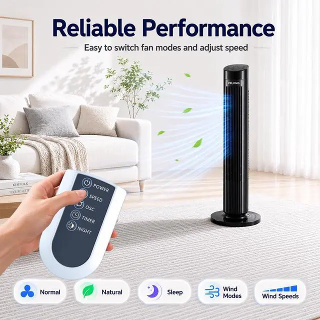 Alt view image 6 of 7 - Replacement Remote Control for Lasko Oscillating Tower Fan T42050 T36205 | T42552 T42951 T42952 T42954 T42964 T48312 T48322 T48332 T48312 T48314 2033666D 2033666C