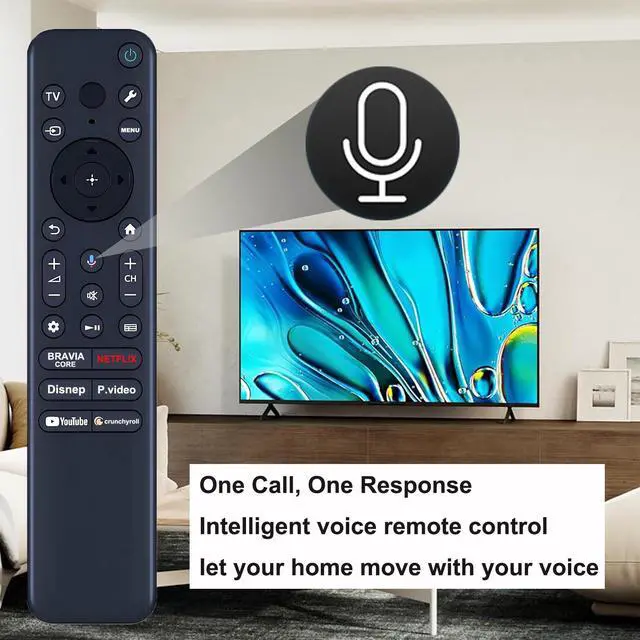 Alt view image 2 of 7 - for Sony Smart TV Remote Replacement,with Voice Control | Compatible with All Sony Bravia Google 4K UHD LED LCD HD Smart TVs