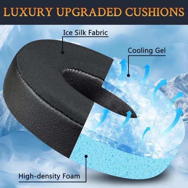 Alt view image 3 of 5 - Cooling Gel Earpads Cushions Replacement for Beats Solo 4 Wireless On-Ear Headphones, Solo4 Ear Pads with High-Density Noise Isolation Foam, Added Thickness - Black
