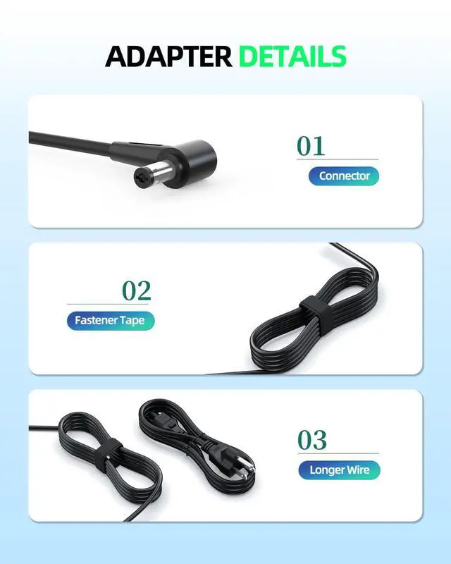 Alt view image 3 of 6 - 180W Charger Fit for Asus Rog Swift Strix PG27UQ PG32UQ XG49VQ G750J G750JW G750JM G750JX G752V G752VL G752VT G752VM G751J G751JM G751JL G75V G75VX G75VW G46VW G46V Monitor Power Supply Cord