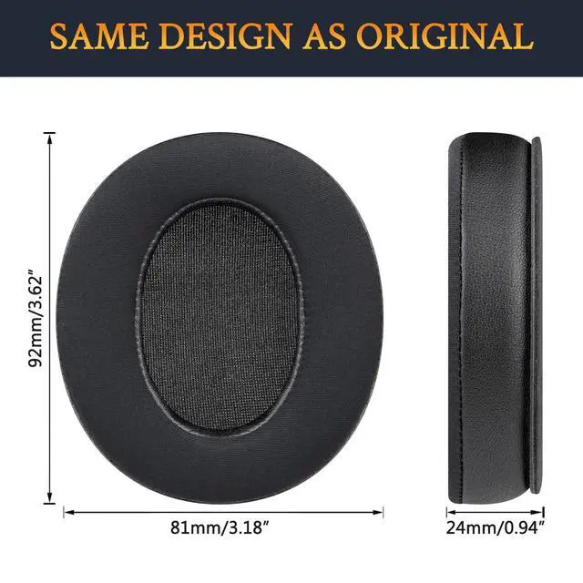 Alt view image 4 of 5 - Cooling Gel Earpads Replacement for KRK KNS6400/KNS6402/KNS8400/KNS 8402 Headphones, Ear Pads Cushions with Durable Ice Silk Fabric, Comfort Noise Isolation Foam - Black