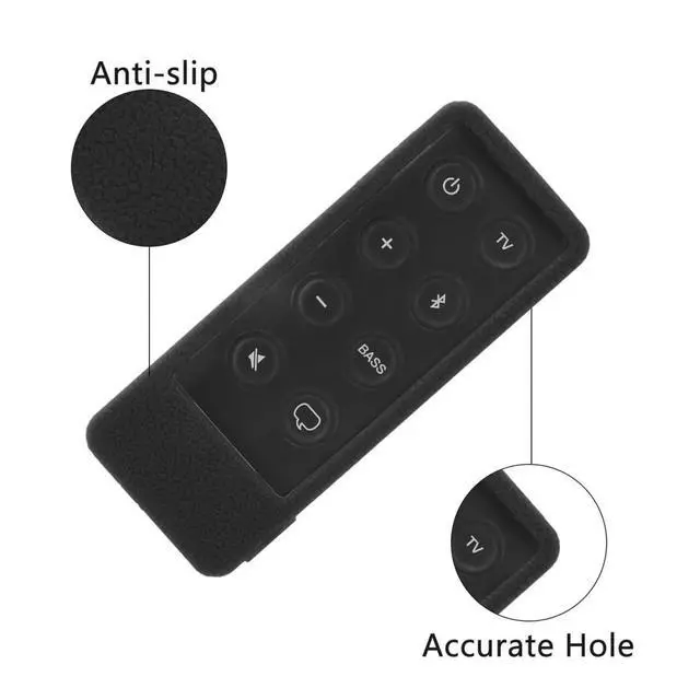 Alt view image 6 of 6 - New Silicone Remote Case Compatible with Bose Solo 5 10 15 Series ii TV Remote, for Bose Solo Cinemate Series II IIGS 1SR 10 & 15, Silicone Sleeve Skin Washable, with Lanyard (Glow in Dark Green)
