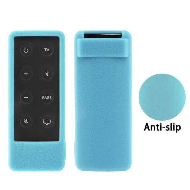 Alt view image 2 of 6 - New Silicone Remote Case Compatible with Bose Solo 5 10 15 Series ii TV Remote, for Bose Solo Cinemate Series II IIGS 1SR 10 & 15, Silicone Sleeve Skin Washable, with Lanyard (Glow in Dark Blue)