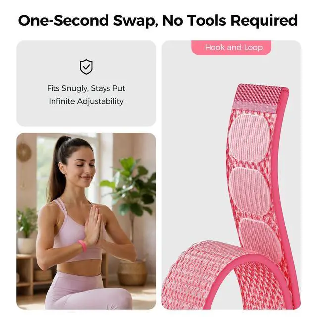 Alt view image 4 of 7 - 3-Pack Nylon Loop Bands Compatible with Google Fitbit Air | Soft & Breathable Nylon, Lightweight for Sport,Sleep & Daily, Adjustable Hook & Loop Closure, Secure Fit for Women & Men