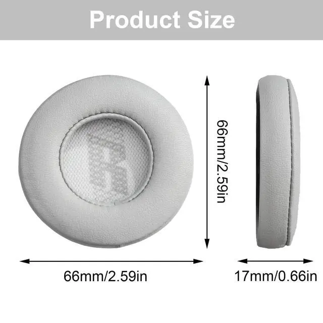 Alt view image 5 of 6 - Live 400BT Earpads Compatible with JBL Live 460NC Wireless Headphones -Gray | Memory Foam Cushions with Premium Protein Leather, Noise Isolation Comfort Ear Pads