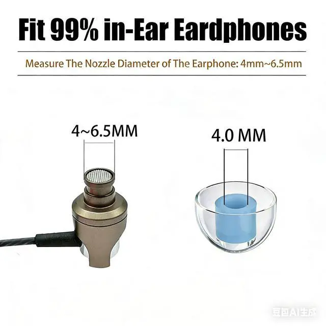 Alt view image 5 of 6 - Hi-Fi Liquid Silicone Ear Tips L/M/S, Universal Replacement Earbuds Tips | 3 Pairs Anti-Slip Comfort Tips, Enhanced Bass & Noise Isolation, Fit 4mm-7mm Nozzle Wireless Earbuds, Green