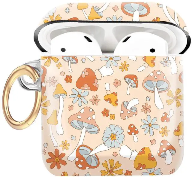 Main image of Compatible with AirPod 1/2 Case Cover,Cute Case with Keychain, TPU Protective Shockproof Case for AirPod 1st & 2nd Generation case for Girls WomenMushroom