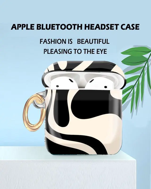 Alt view image 2 of 7 - Compatible AirPod 1/2 Case Cover, Cute Keychain TPU Protective Shockproof Case for AirPod 1st & 2nd Gen, Girls Women (Beige)