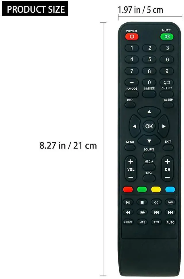Alt view image 3 of 5 - Replacement Remote fit for Supersonic Smart LED LCD TV SC-3210 SC-1511 SC-1312 SC-4314K SC-4344K SC-4024K SC-1912 SC-1911 SC-2412 SC-1512 SC-2212