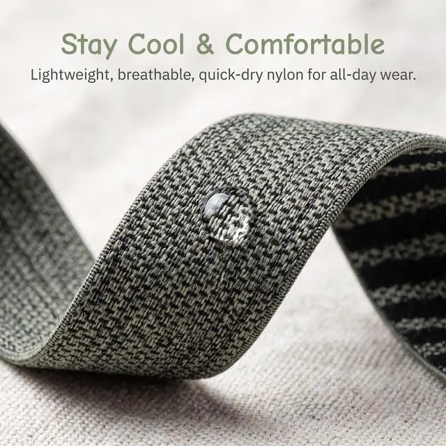 Alt view image 3 of 7 - Nylon Band Compatible with Fitbit Air/Whoop 5.0 Fitness Tracker, Breathable Replacement Strap with 2 in 1 Interchangeable Band Adapter, Adjustable Sport Wristband for Men Women