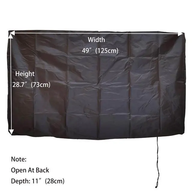 Alt view image 4 of 6 - Outdoor Indoor TV Dust Cover, 55" TV Display Protectors, Televison Snowproof Dustproof Jacket for Hanging Wall Mount Half TV 55 Inches