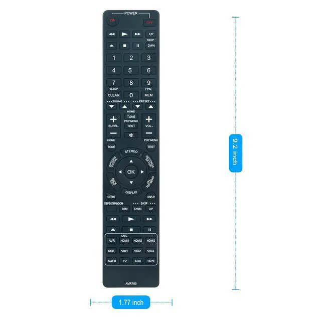 Alt view image 5 of 6 - Replacement Remote Control Applicable for Harman Kardon AV Receiver AVR700 | AVR 700 AVR1650 AVR 1650 AVR146 AVR 146 AVR1600 AVR 1600 AVR1565 AVR 1565