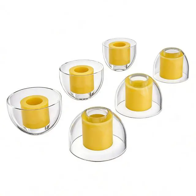 Main image of Hi-Fi Liquid Silicone Ear Tips L/M/S, Universal Replacement Earbuds Tips | 3 Pairs Anti-Slip Comfort Tips, Enhanced Bass & Noise Isolation, Fit 4mm-7mm Nozzle Wireless Earbuds, Yellow