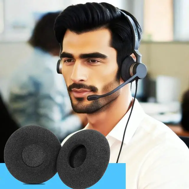 Alt view image 4 of 5 - Earpads for Jabra Biz 2300 USB Duo/Biz 2300 QD/Biz 2300 MS Headset | Replacement Ear Cushions Spong Foam Covers Accessories-Black (Not fit Biz 2400/1500)