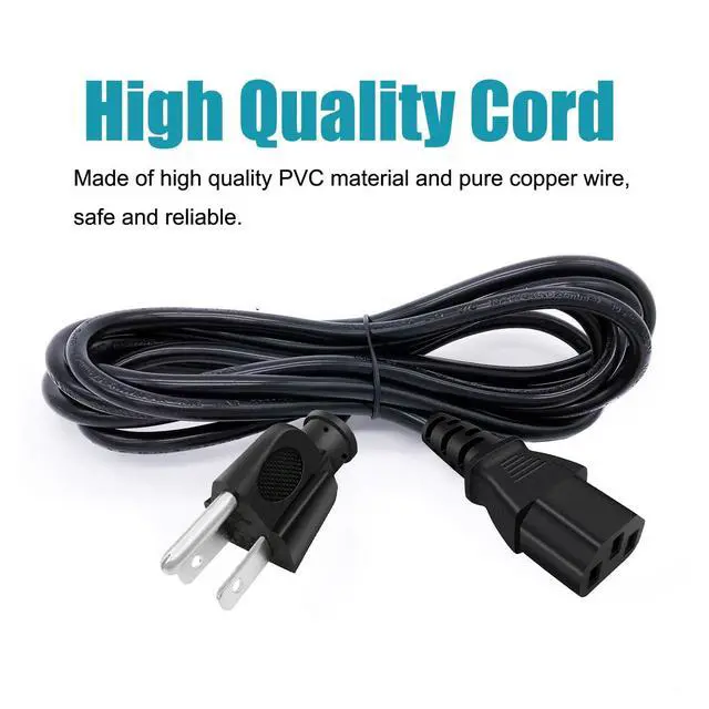Alt view image 5 of 5 - 3 Prong Power Cord Replacement for Orange Crush 20 20W Bass 25 25W 35RT 35W 12 12W CR120C PiX CR100BXT 50BXT SUPER-CRUSH-100-H Amplifier AC Power Cable