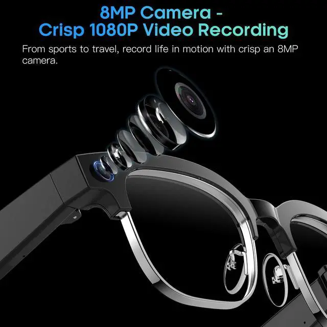 Alt view image 2 of 7 - AI Smart Watch for with 8MP Camera, 1080P HD Video Recording, 4K Photo, Real-Time Translation, AI Image Recognition, Voice Assistant, Music Control, Bluetooth Calling, Color Changing Lenses