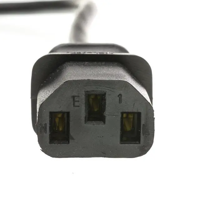 Alt view image 2 of 6 - 25 feet Computer/Monitor Power Extension Cord, C13 Female to C14 Male Plug, 3 Pin, 18 AWG, SVT, 10 Amp, Power Extension Cable for PC/Monitor, C13 to C14 Power Extension Cord, Black