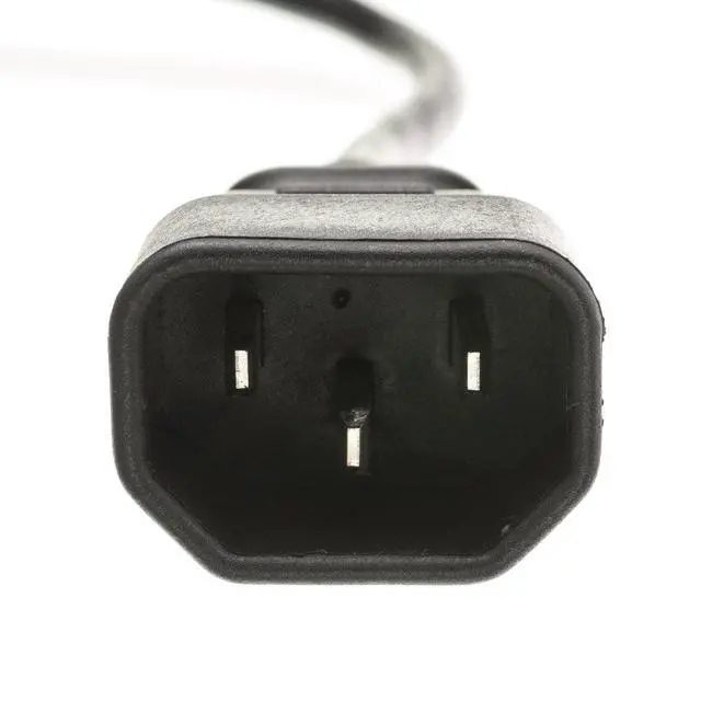 Alt view image 3 of 6 - 25 feet Computer/Monitor Power Extension Cord, C13 Female to C14 Male Plug, 3 Pin, 18 AWG, SVT, 10 Amp, Power Extension Cable for PC/Monitor, C13 to C14 Power Extension Cord, Black