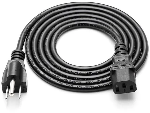 Main image of 10 FT Power Cord Replacement for Samsung/Vizio/LG TV, Dell HP Monitor - 10A 125V 3 Prong Power Supply Cable UL Listed
