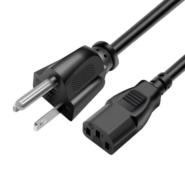 Alt view image 2 of 5 - 10 FT Power Cord Replacement for Samsung/Vizio/LG TV, Dell HP Monitor - 10A 125V 3 Prong Power Supply Cable UL Listed