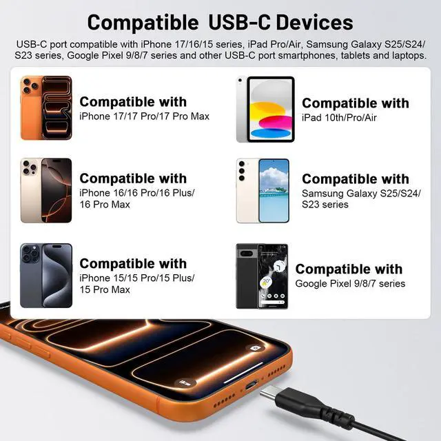 Alt view image 4 of 7 - 3.5mm to USB-C AUX Cord Replacement Audio Cable Compatible with Bose QuietComfort 15 QC15 QC2 Headphones, Type-C Stereo Sound Cable, No Mic, Black, 6FT