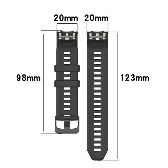 Alt view image 4 of 5 - Compatible for Garmin Instinct 2S Band, 20mm Width Soft Silicone Wristband Replacement Watchband Strap for Garmin Instinct 2S/Instinct 2S Solar